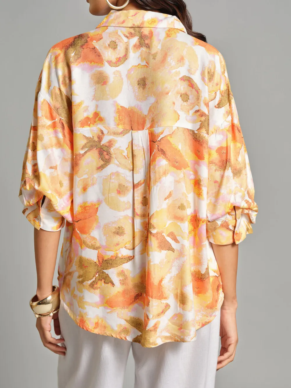 Casual Style Orange Shirt