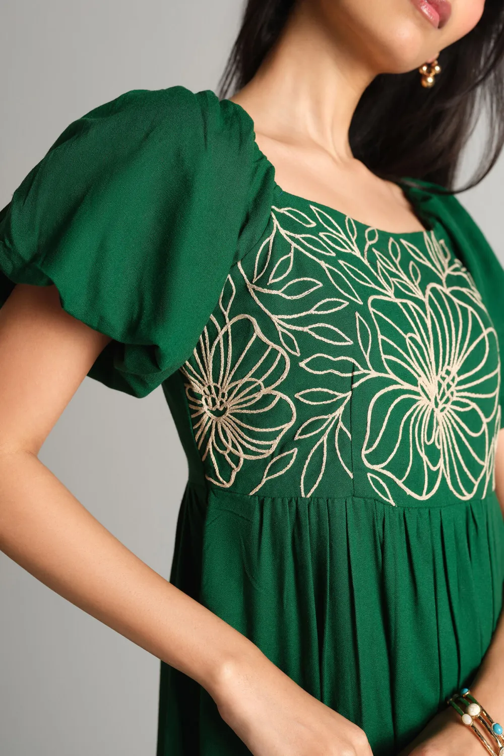 Green Casual Style Galore Dress