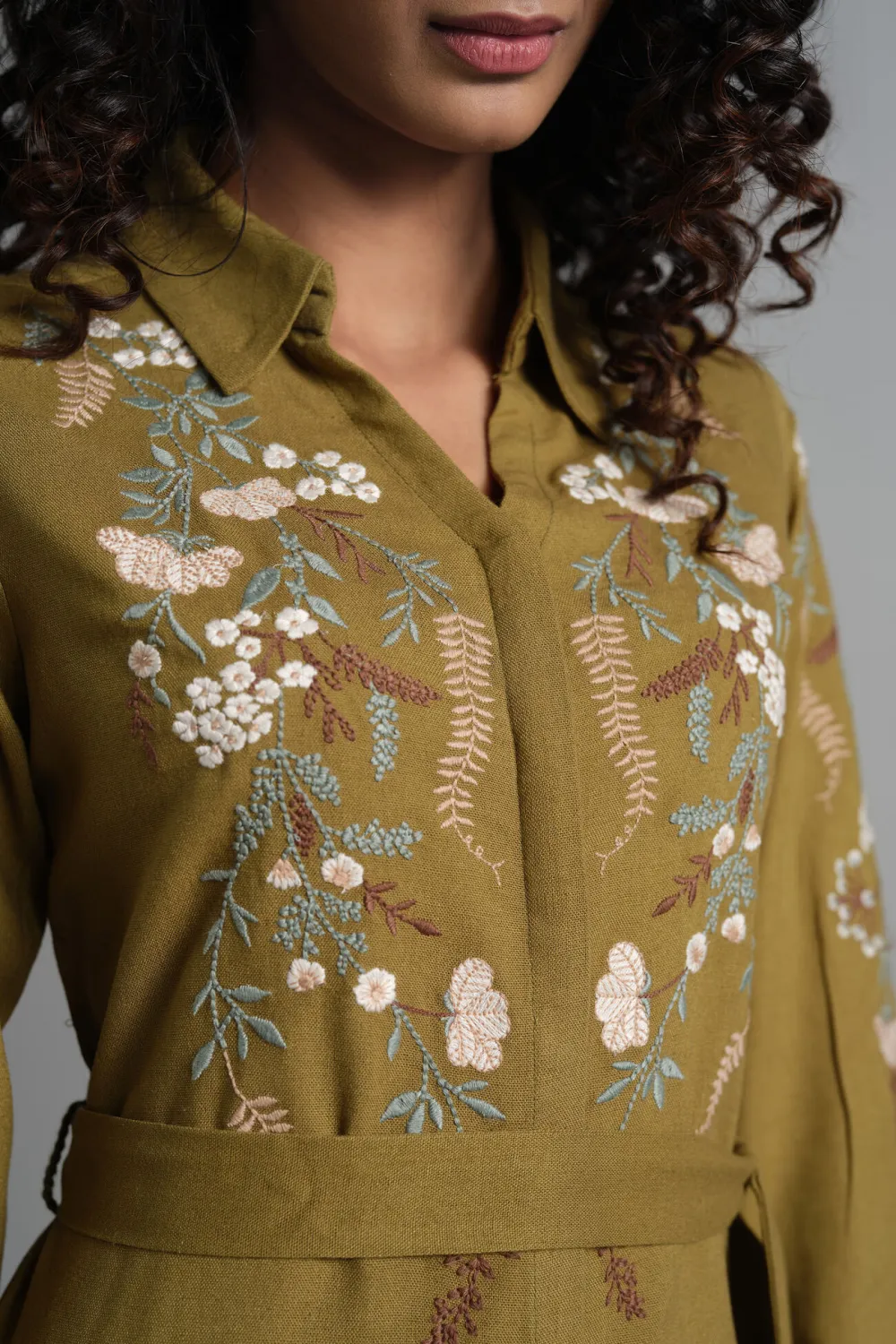 Casual Style Olive Dress