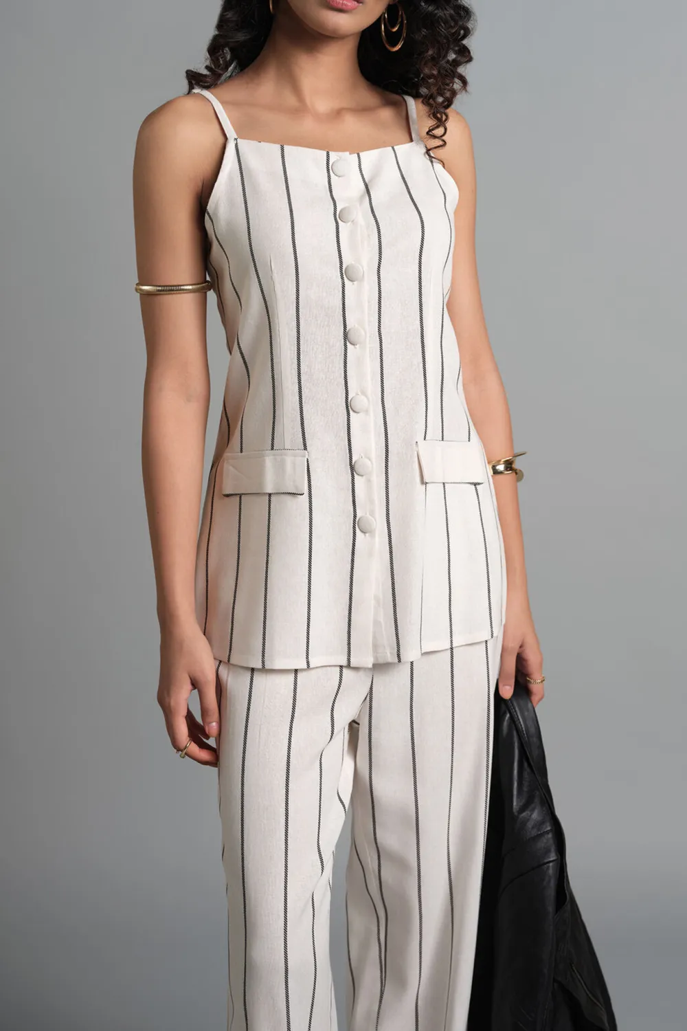 White Striped Stunner Top