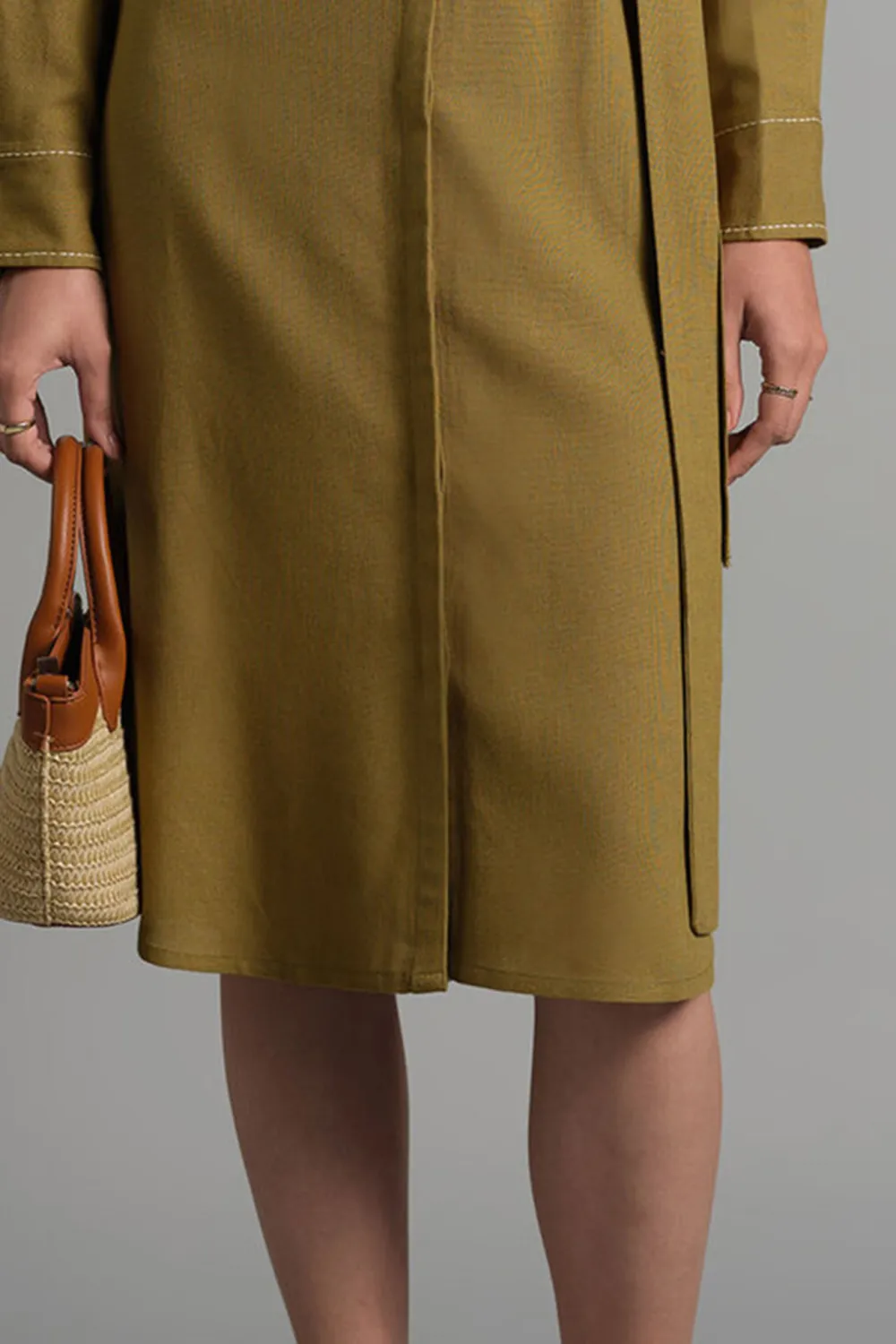 Casual Style Olive Dress