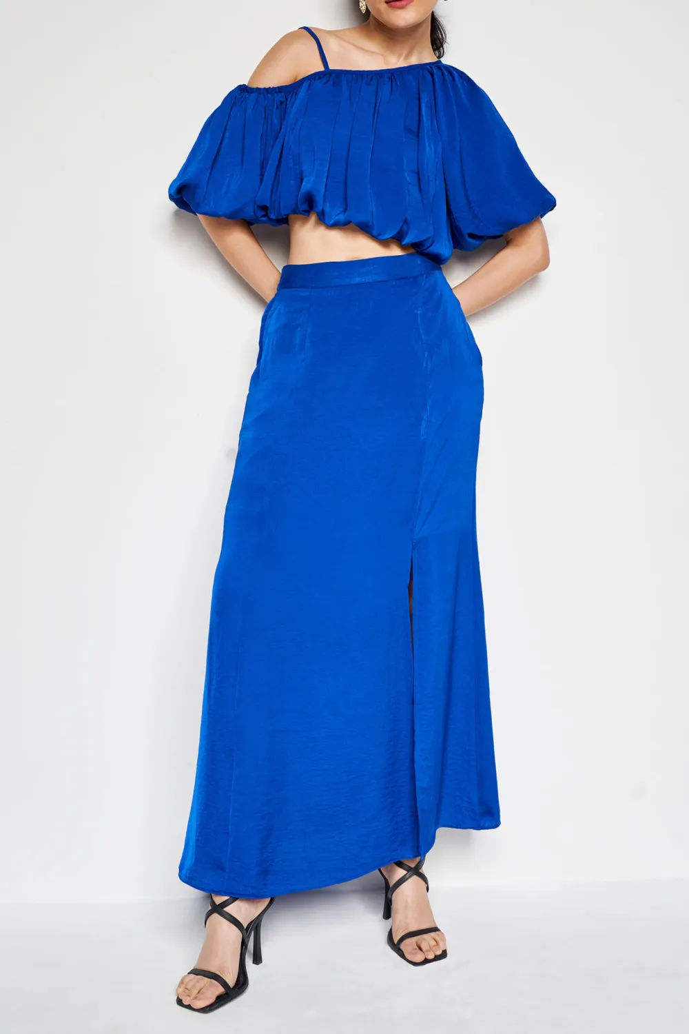 High Waist Casual Style Skirt Set