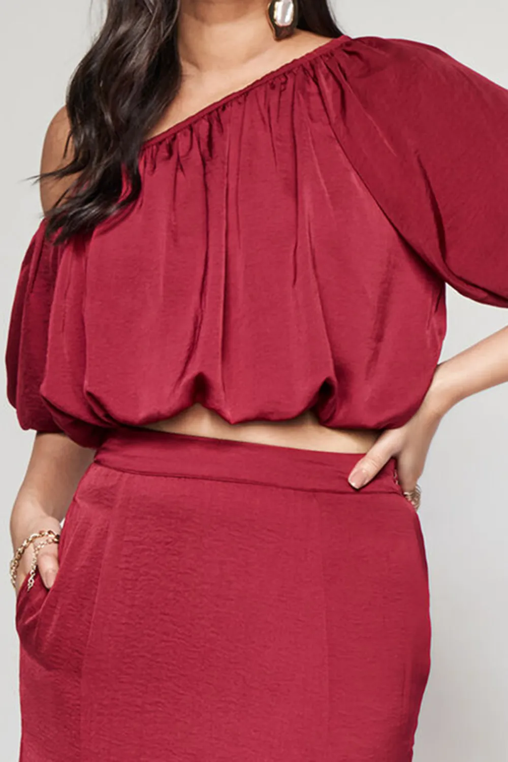 High Waist Casual Style Skirt Set