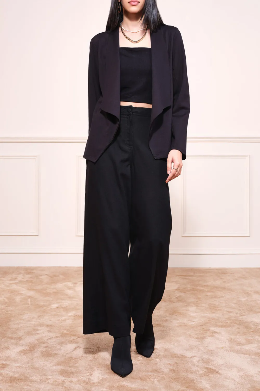 Black Long Sleeve Casual Style Jacket